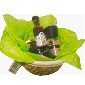 panier composé rond tressé 28€